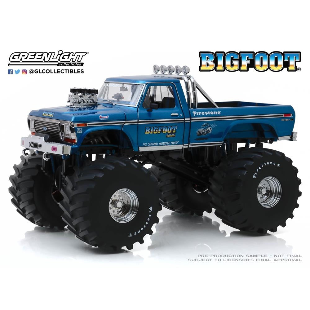 Greenlight 1/18 Bigfoot #1 1974 Ford F-250 Monster Truck Diecast Car