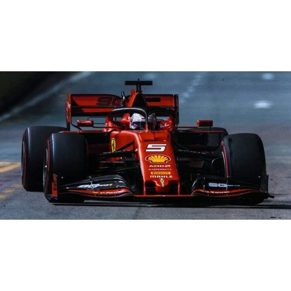 LookSmart Ferrari SF90 #5 Sebastian Vettel Winner 2019 Singapore GP Diecast Formula 1 Car