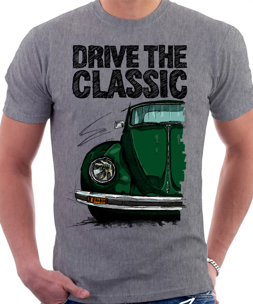 Drive The Classic VW Type 1 Beetle Latest Model . T-shirt in Heather G ...