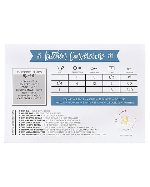 Vegetable Conversion Chart