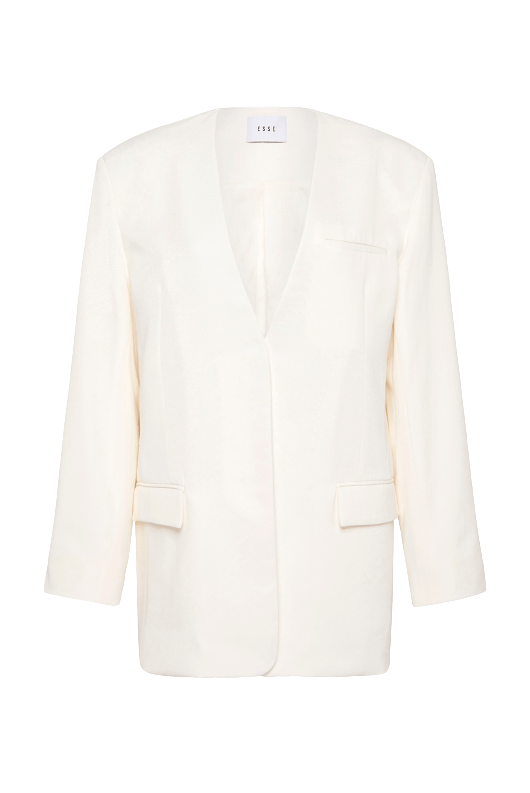 Collarless Blazer - Ivory - Esse Studios