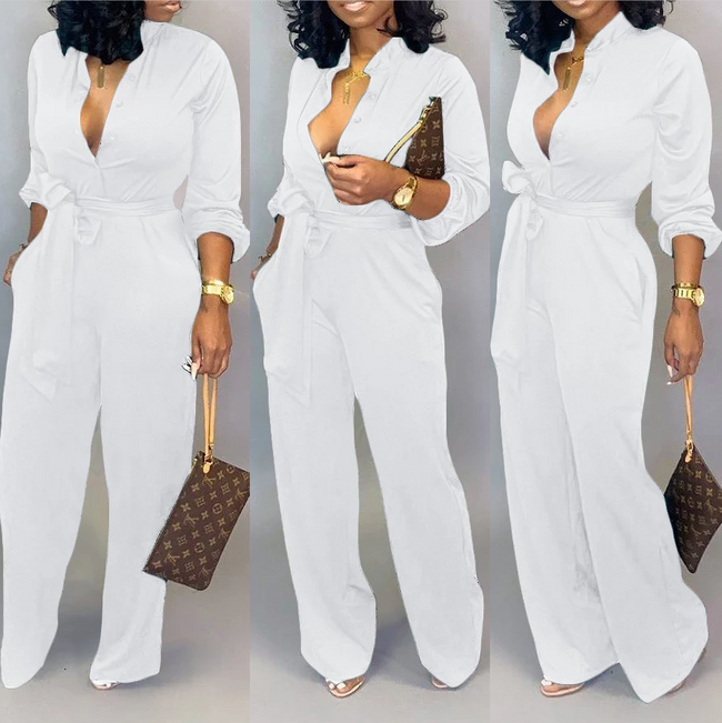 white formal jumpsuit