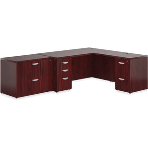 Porto Wood Veneer L Shaped Desk With Later File Drawers Office