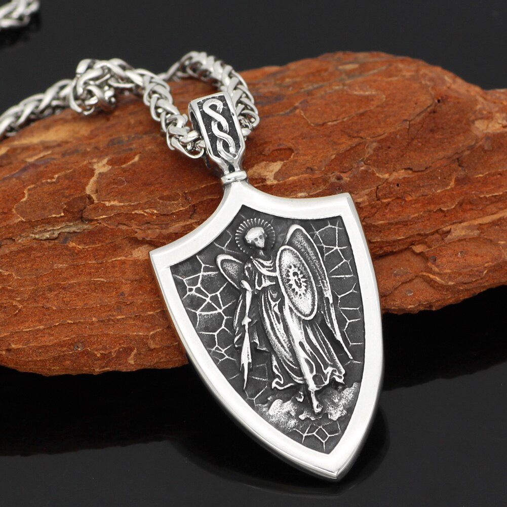 st michael pendant stainless steel