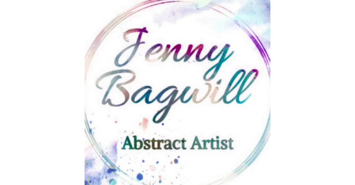 Small Turquoise & Purple Abstract Painting – Jenny Bagwill Art