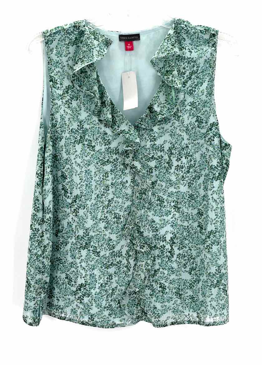 Size M Vince Camuto Green Print Shirt