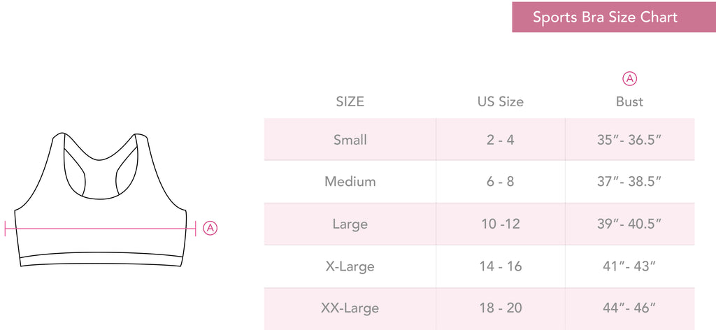 Sports Bras Size Chart – Change Fate