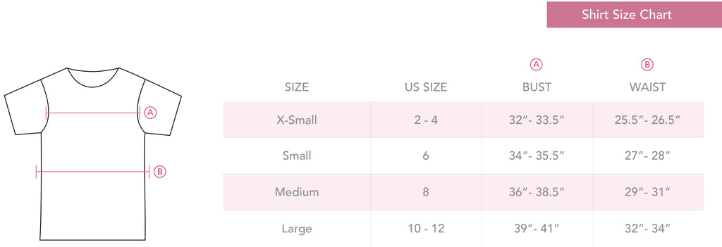 Tees Size Chart – Cheri Fit