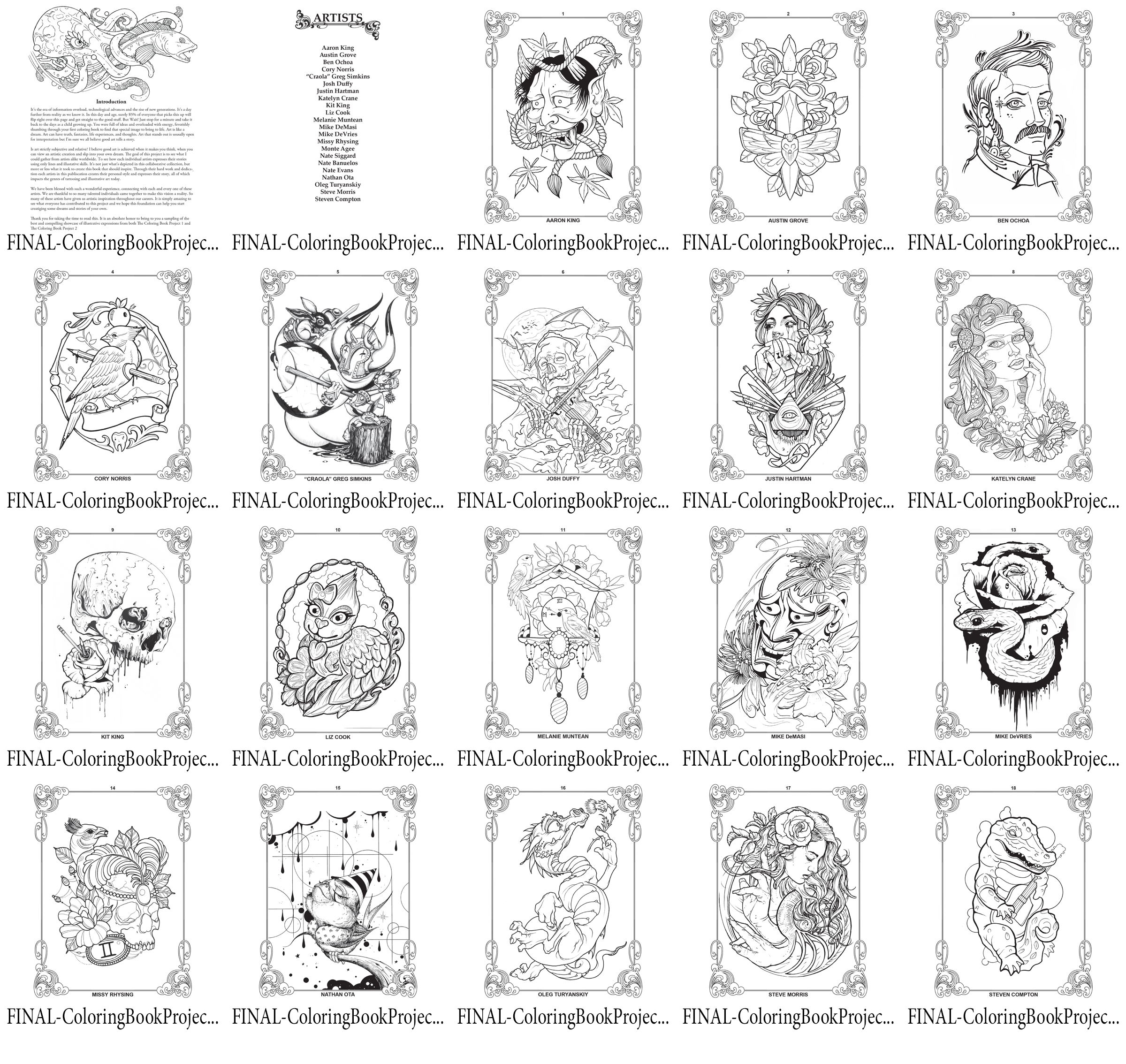 Download Digital Download Coloring Book Project 2 18 Page Collection Memento Publishing