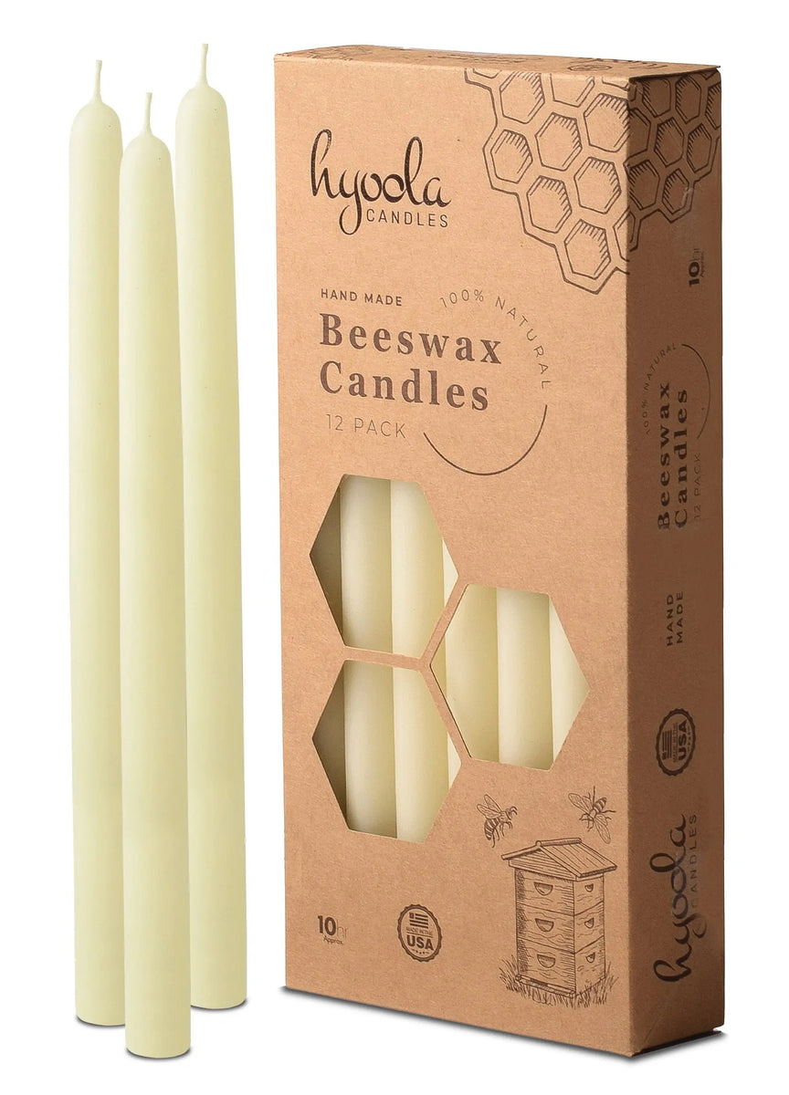 Hyoola 10" Beeswax Candles | Free Shipping for $50 orders