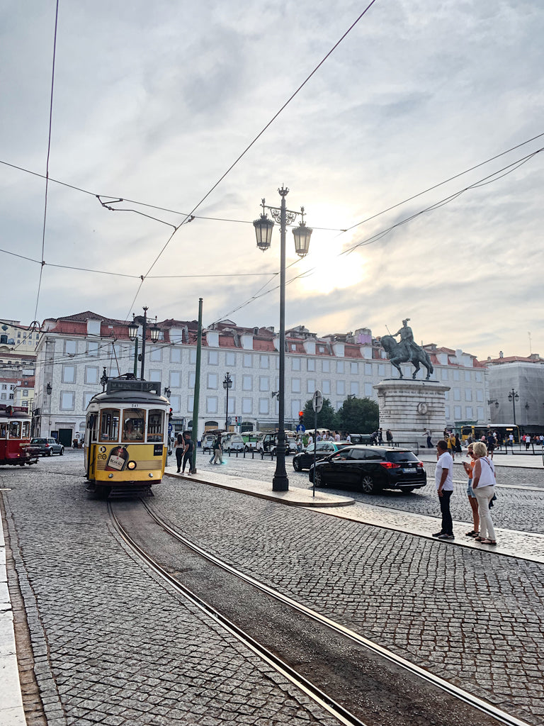 Lisbon city break yellow tram 