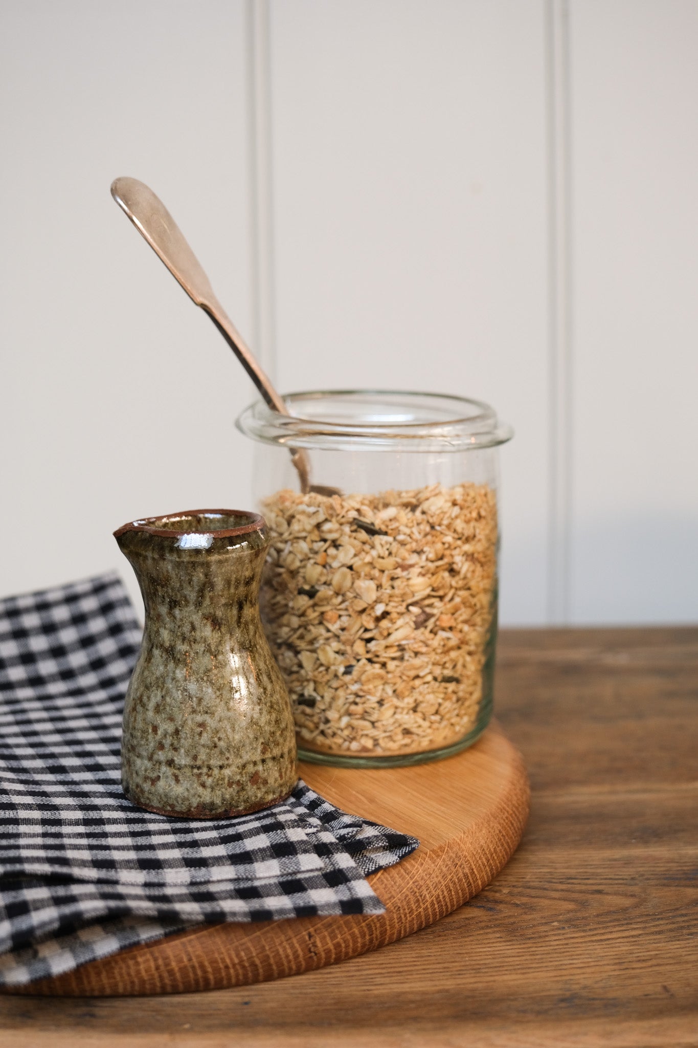 a jar of homemade granole