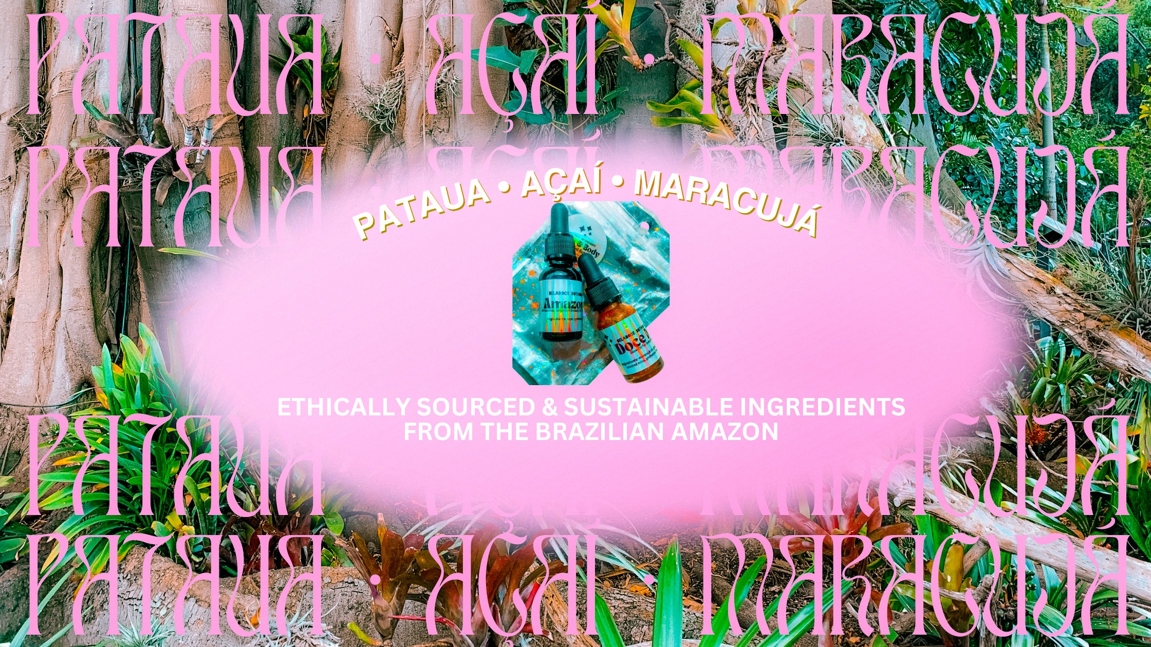 Pataua, açaí, maracujá, beladoce botanicals, ETHICALLY SOURCED & sustainable ingredients from the brazilian amazon