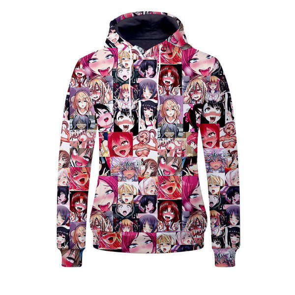 Ahegao Hoodies - Unisex Pullover Hoodie 9 - Fans-Home