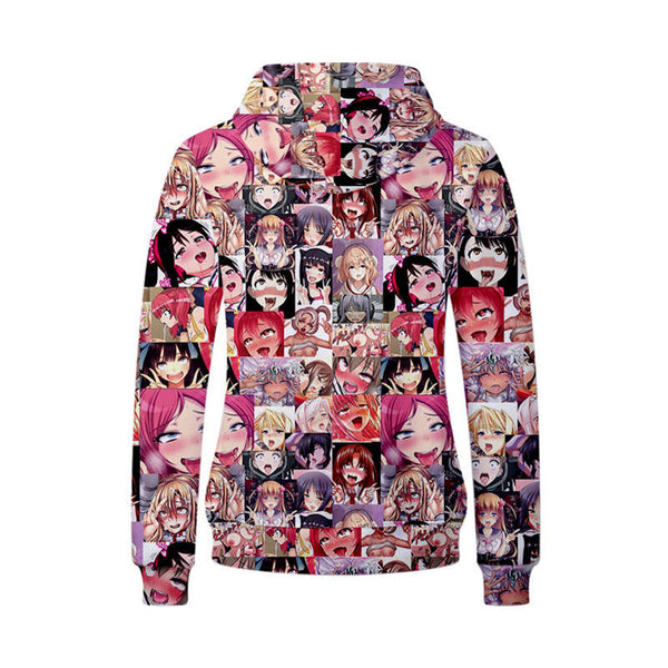 Ahegao Sweatshirt - Unisex Pullover Zip Up Hoodie 7 - Fans-Home