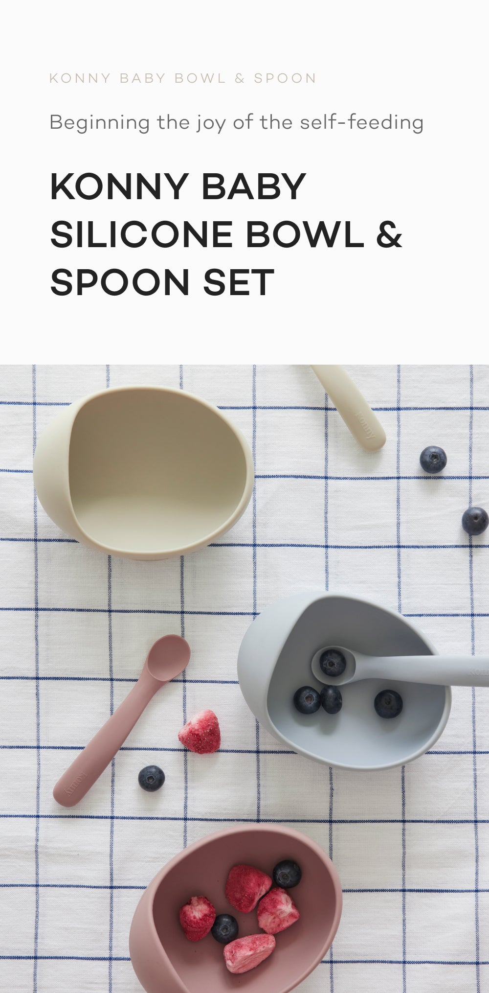 Konny Baby Silicone Bowl & Spoon Set