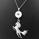 Horse Design 18 mm snap button Necklace Pendant