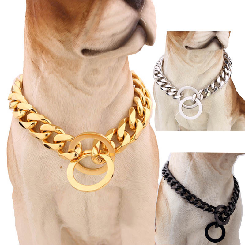 chain dog collars and leashes