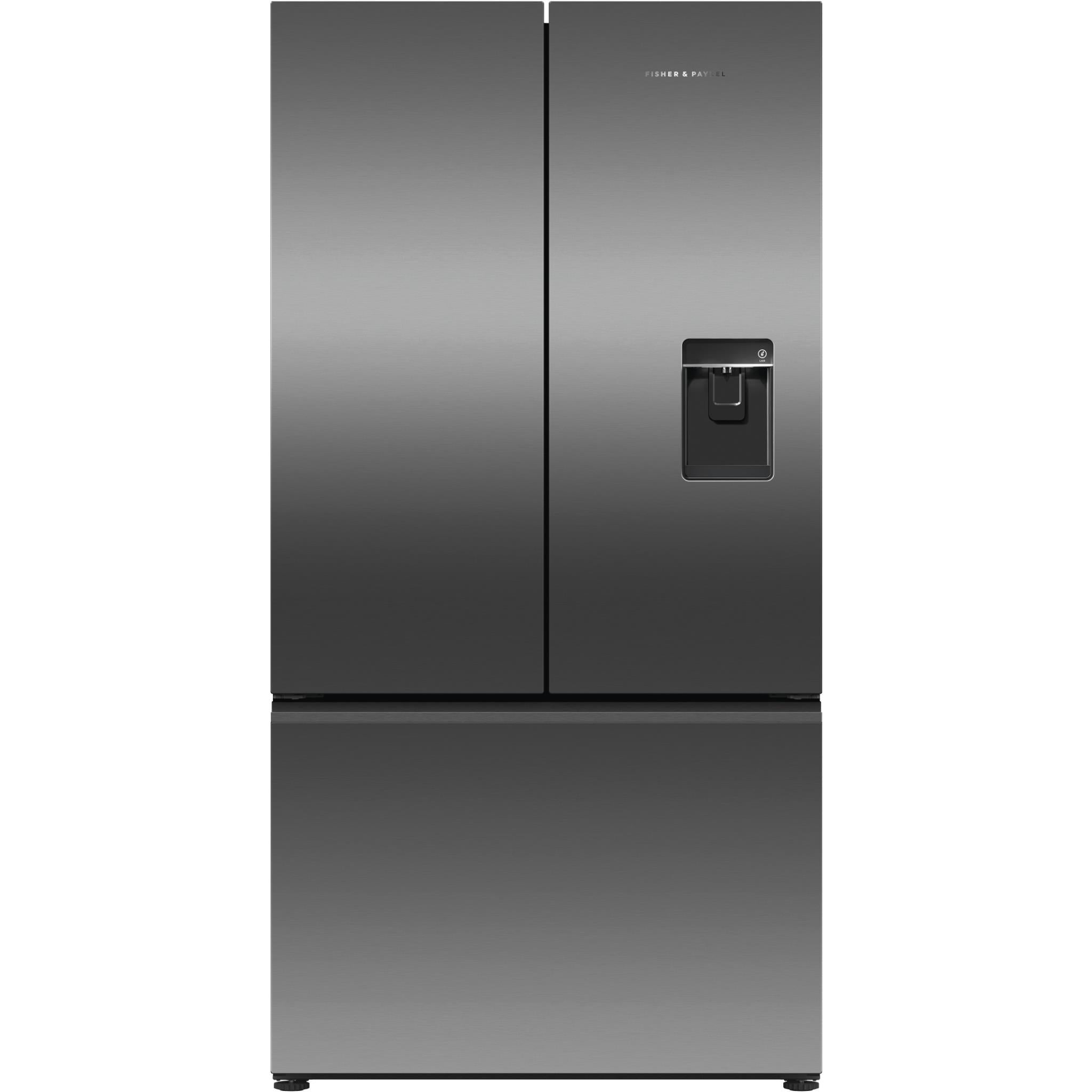 fisher & paykel rf610anub5 569l french door fridge (black stainless steel)
