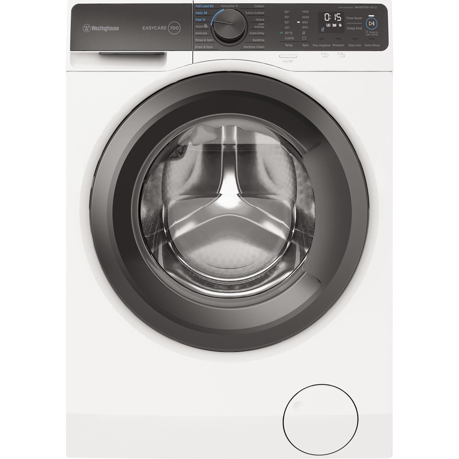 westinghouse wwf1044m7wa 10kg 500 series front load washer