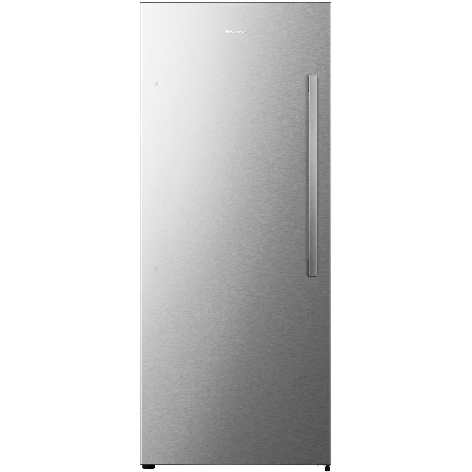 hisense hrvf384s 384l single door fridge or freezer (brushed steel)