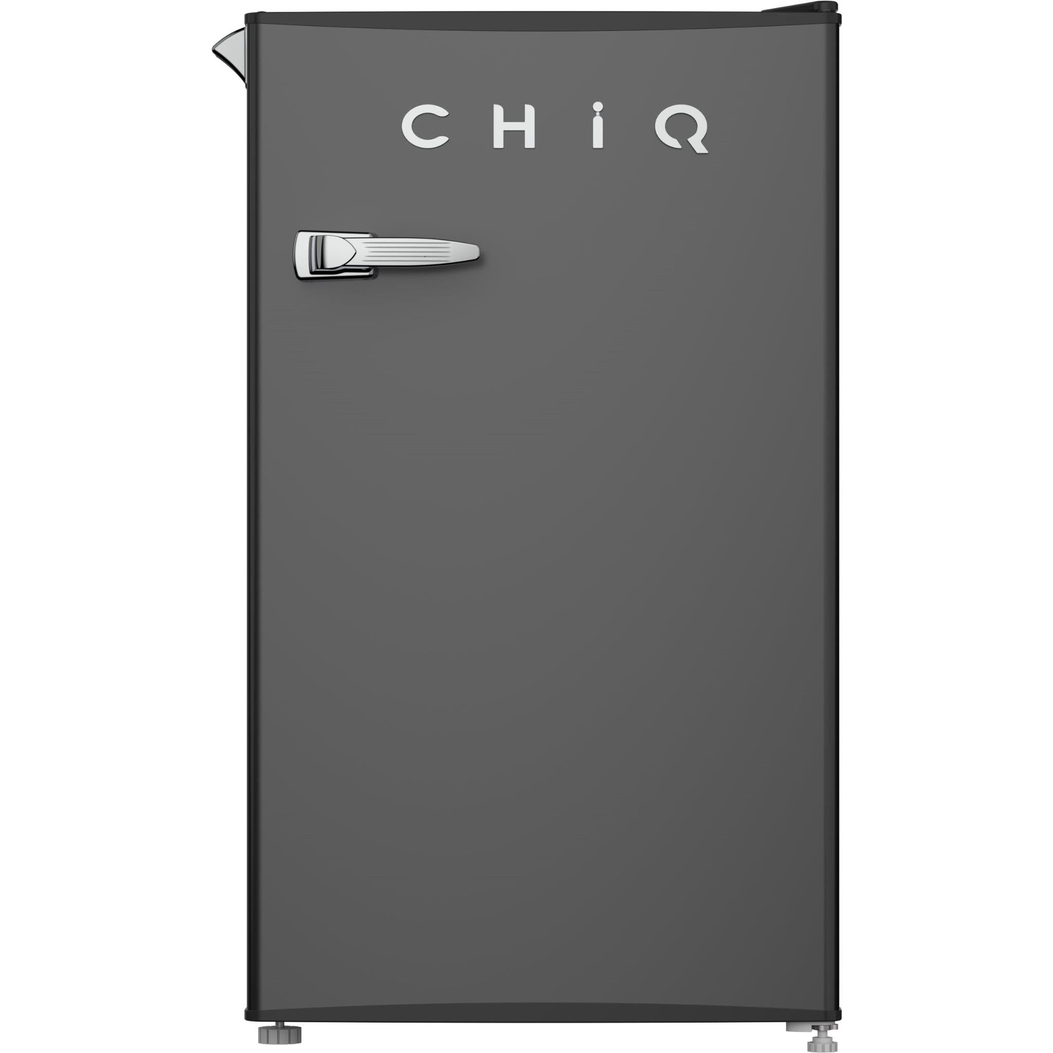 chiq crsr090db 90l retro style bar fridge (black)