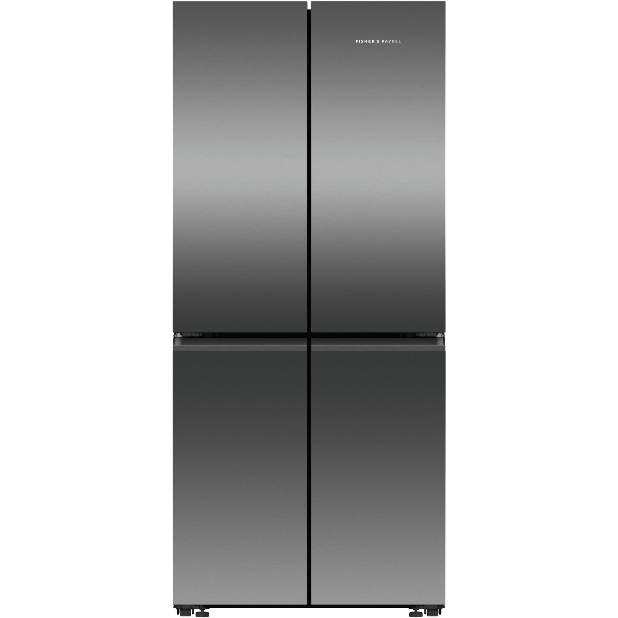 fisher & paykel rf500qnb1 498l quad door fridge (black stainless steel)
