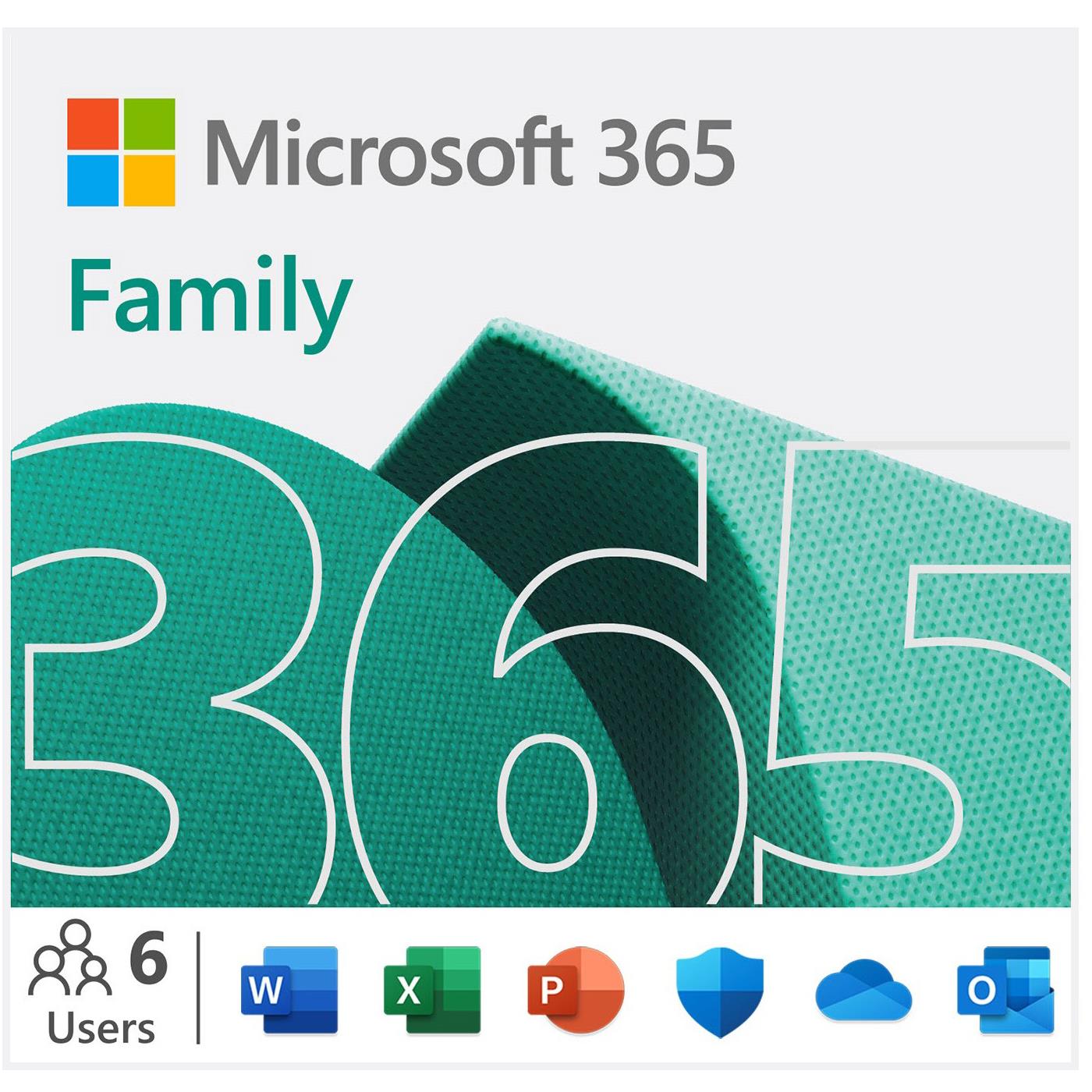 microsoft 365 family 1 year subscription [digital download]