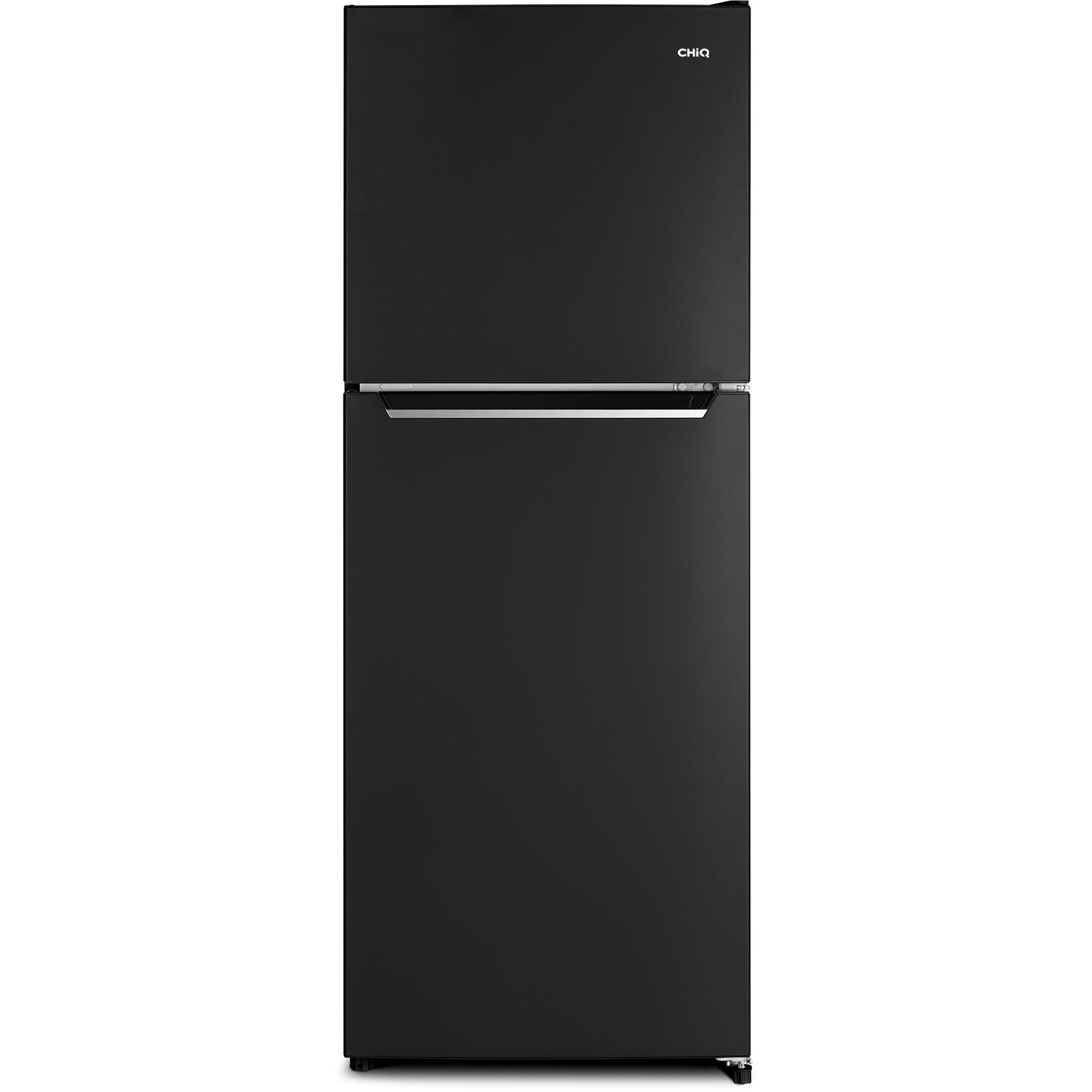 chiq ctm201nb3 202l top mount fridge (black)