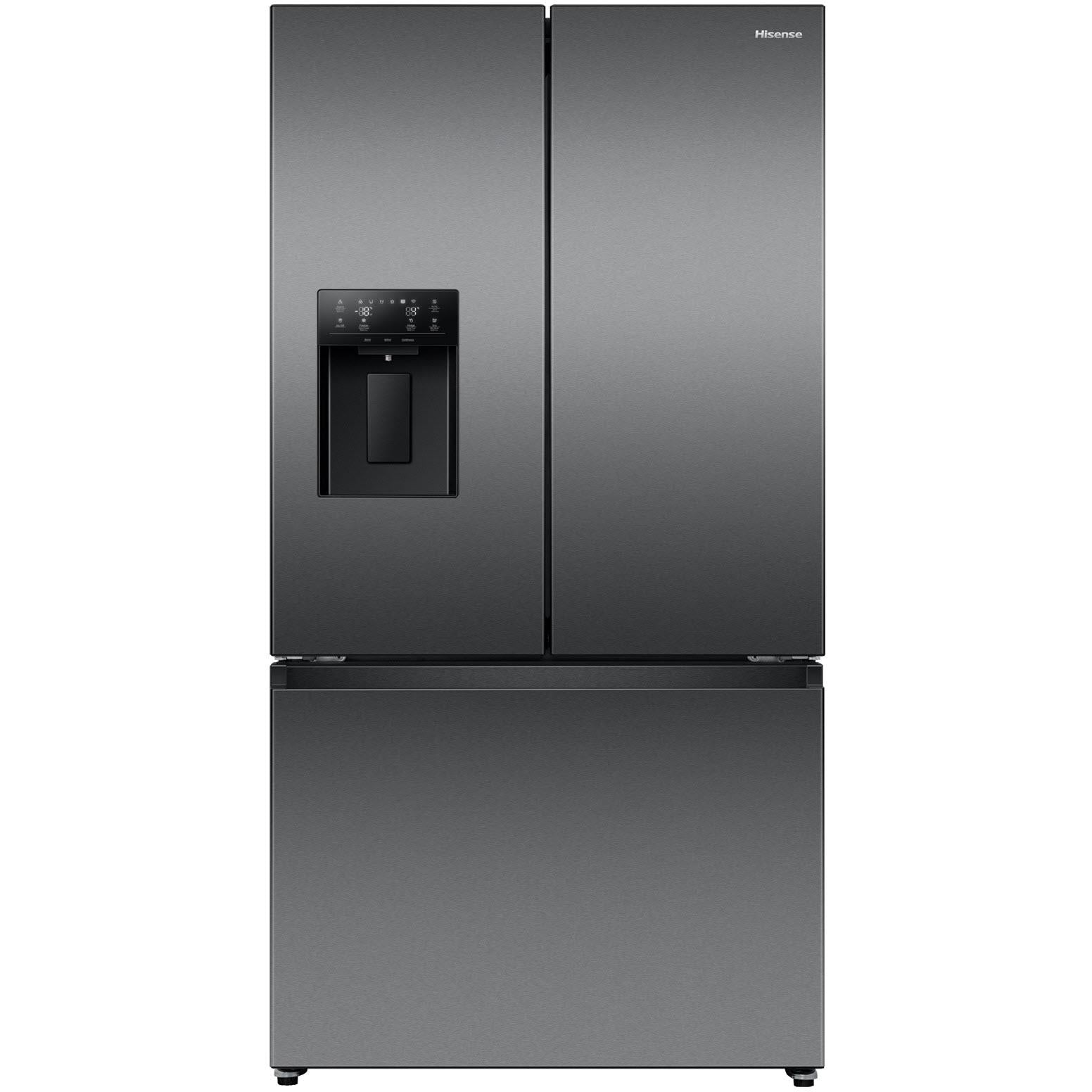 hisense hrfd634bw 634l pureflat french door fridge (dark stainless steel)