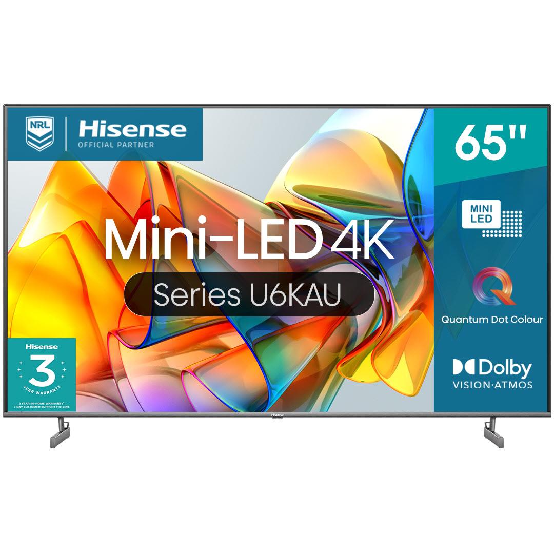 hisense 65" u6kau mini-led 4k smart tv [2023]