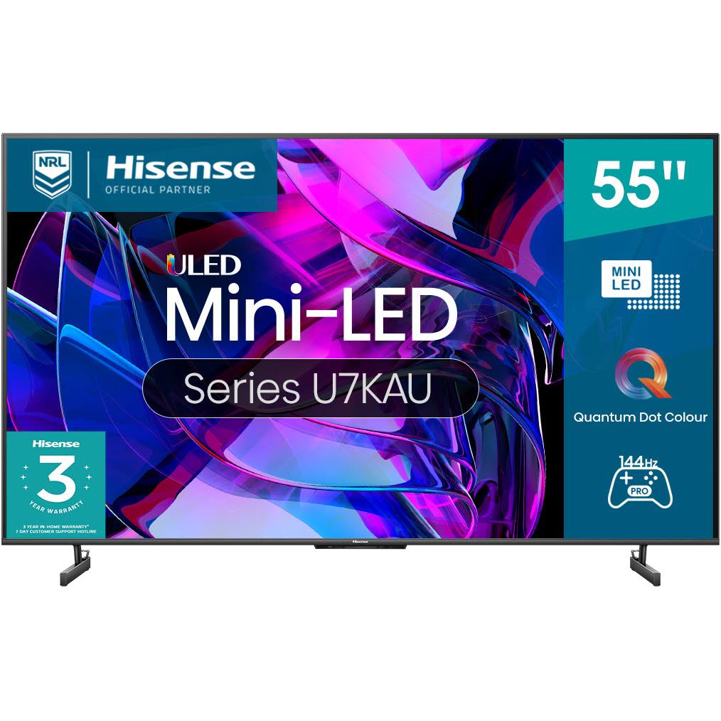 hisense 55" u7kau uled mini-led 4k smart tv [2023]