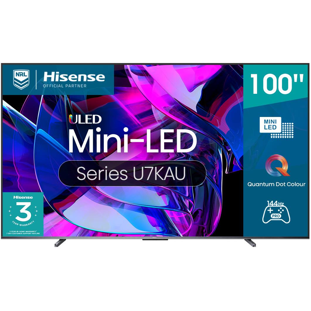 hisense 100" u7kau uled mini-led 4k smart tv [2023]