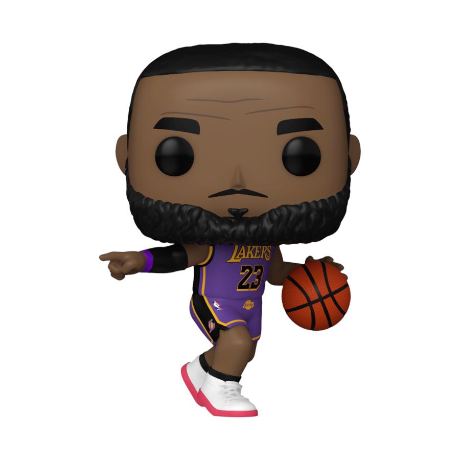 nba: lakers - lebron james (purple uniform #23) pop! vinyl