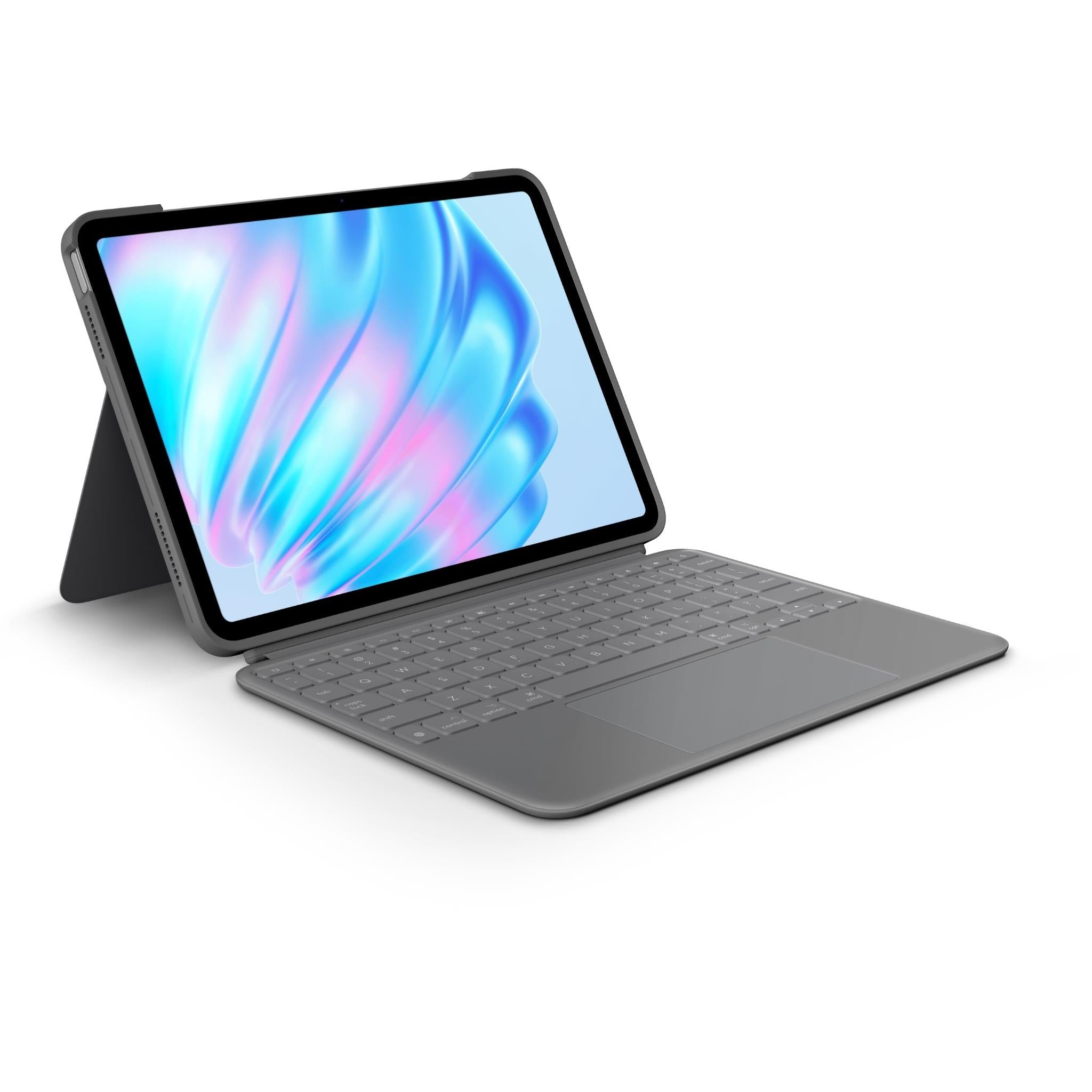 logitech combo touch keyboard case for ipad air 11" m2/5th/4th gen (oxford grey)