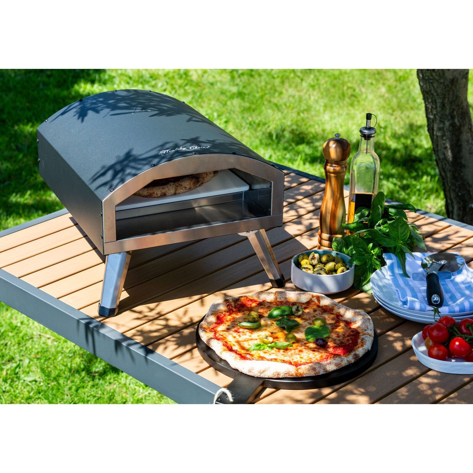 Healthy Choice 12" Compact Portable Outdoor Electric Pizza Oven - Image 10