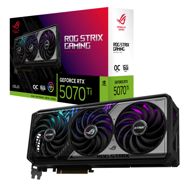 asus rog strix geforce rtx 5070 ti 16g oc graphics card (rog-strix-rtx5070ti-o16g)