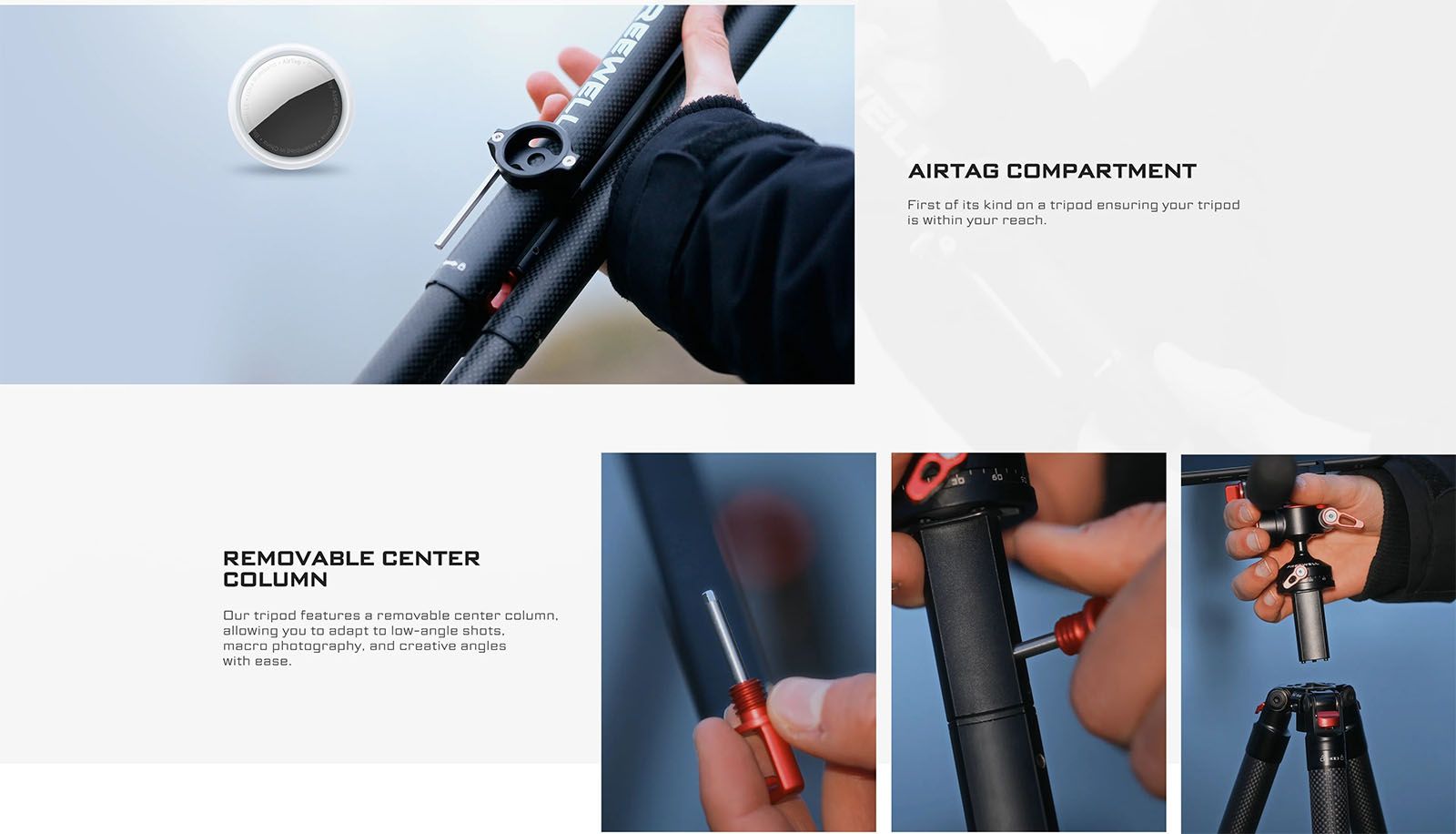 Freewell The Real Travel Carbon Fiber Tripod - Image 8