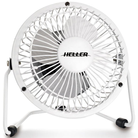 Heller 10cm High Velocity Mini Metal White Fan With Usb Jb Hi Fi