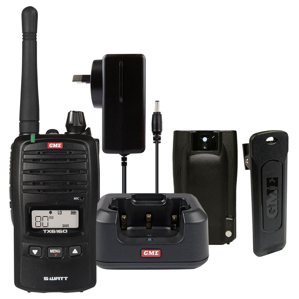 gme tx6160x 5w 80 channel uhf handheld radio