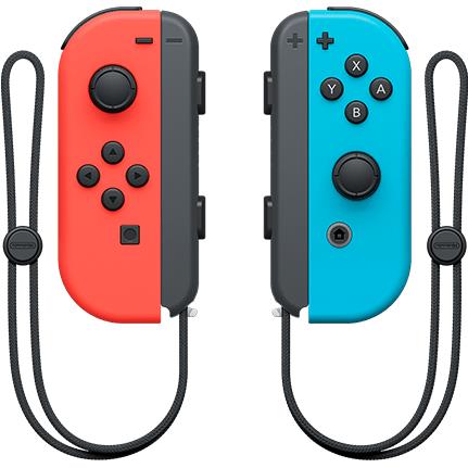 nintendo switch joy-con controller pair neon red & blue