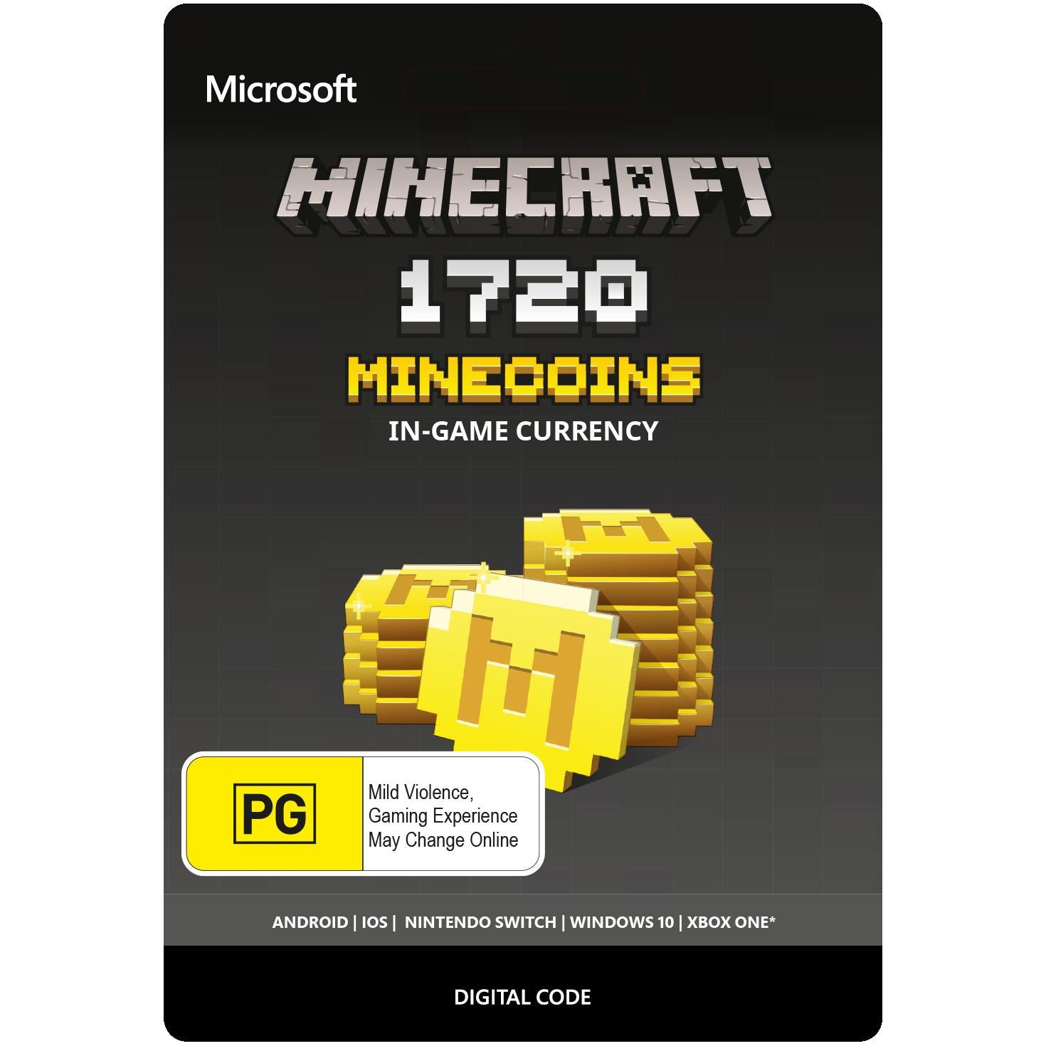 minecraft 1720 minecoins (digital download)