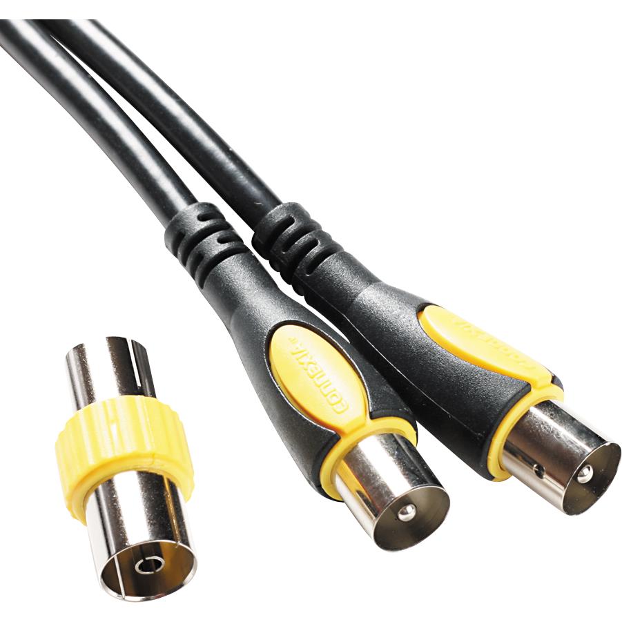 connexia - x03856 male to male flylead cable with female adaptor (8.0m)