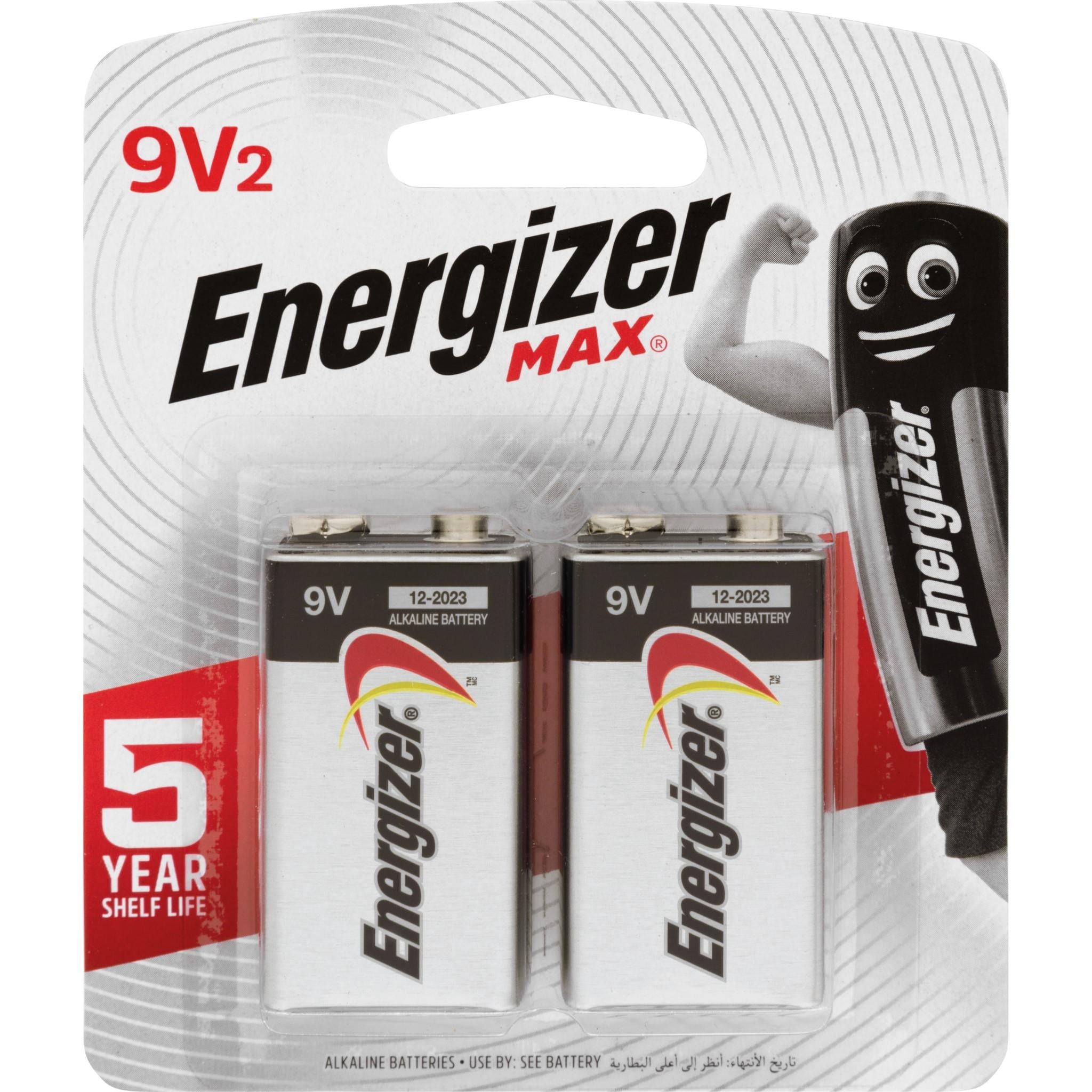 energizer max 9v battery (2-pack)
