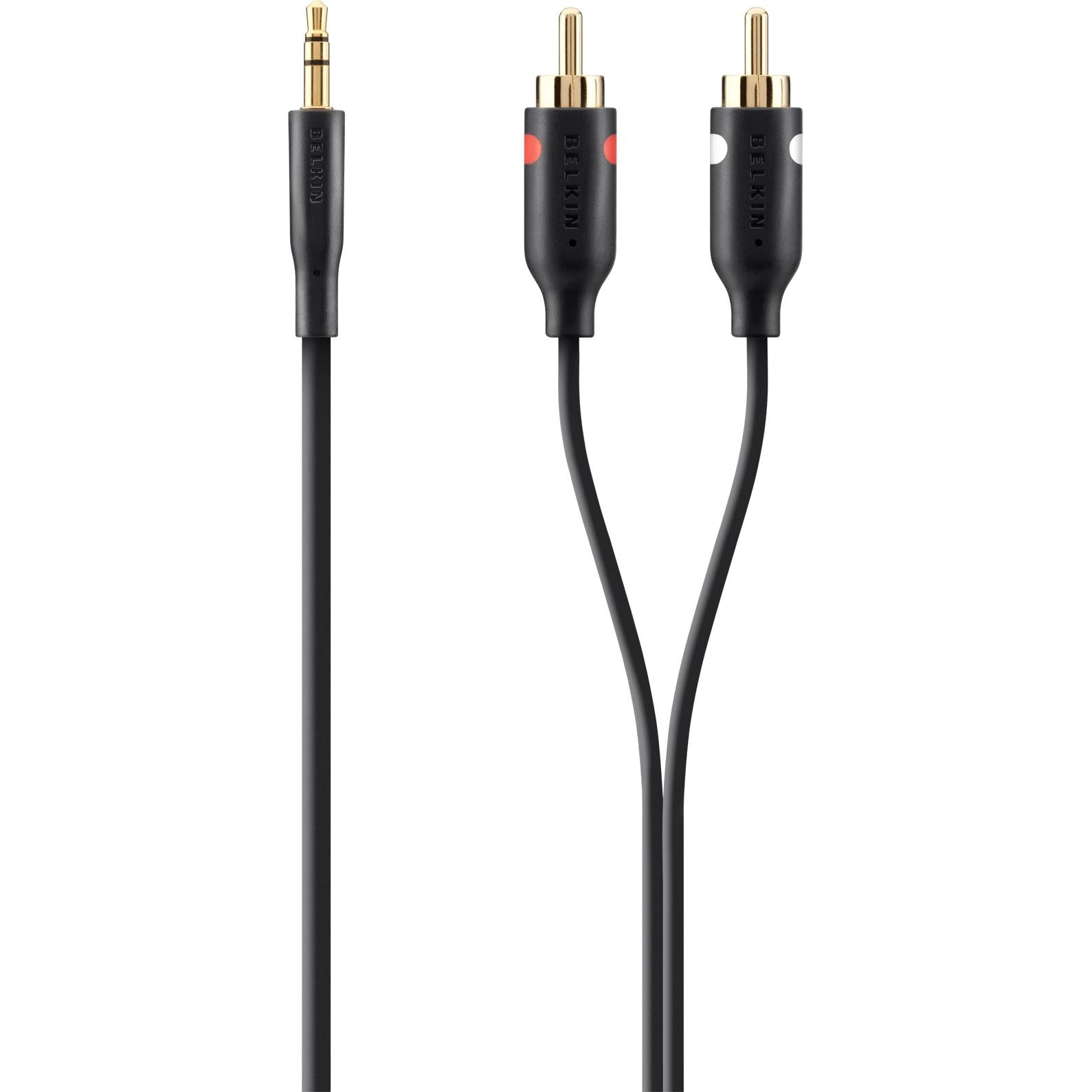 belkin essential stereo rca to 3.5mm audio cable (2.0m)