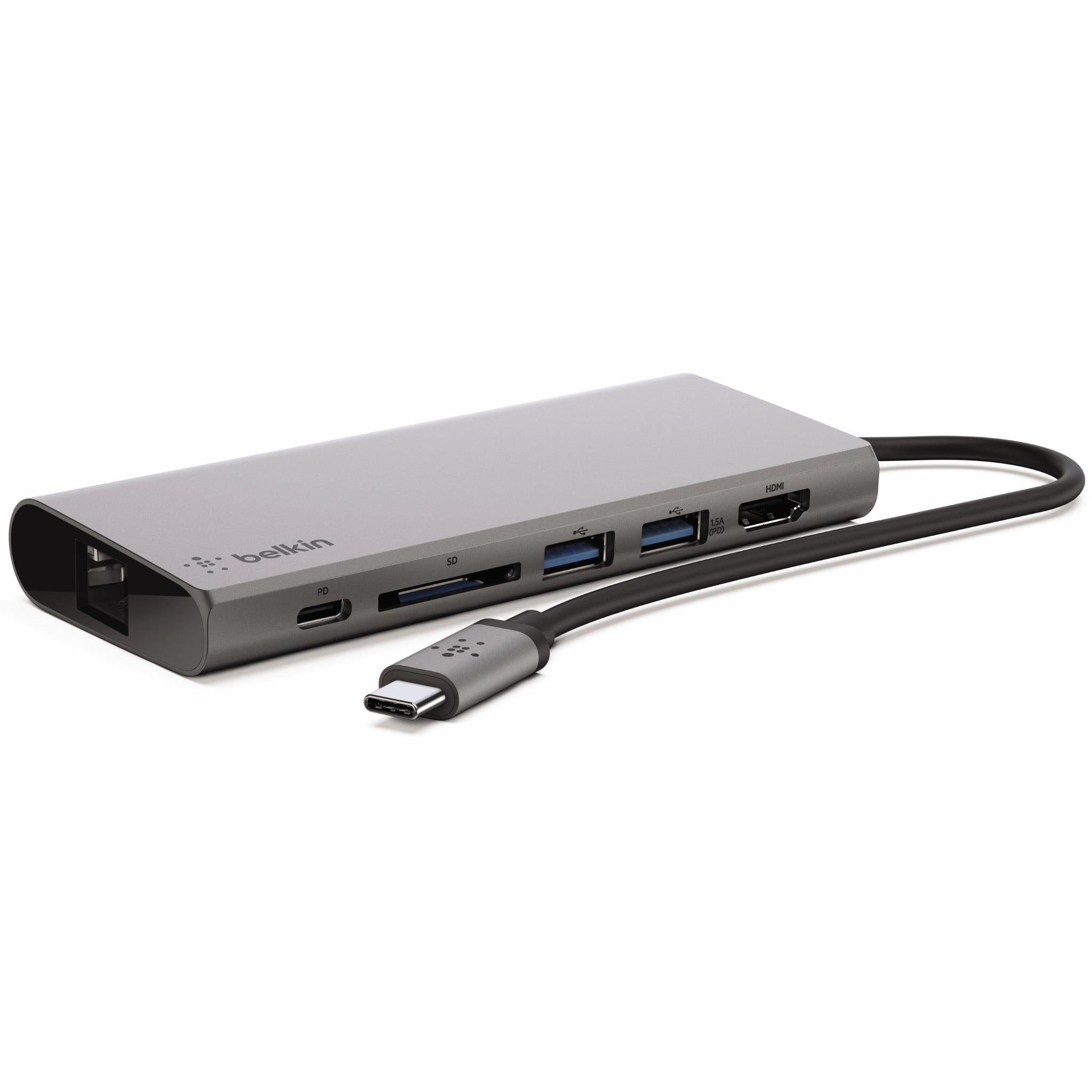 belkin usb-c multimedia hub with power pass thru technology