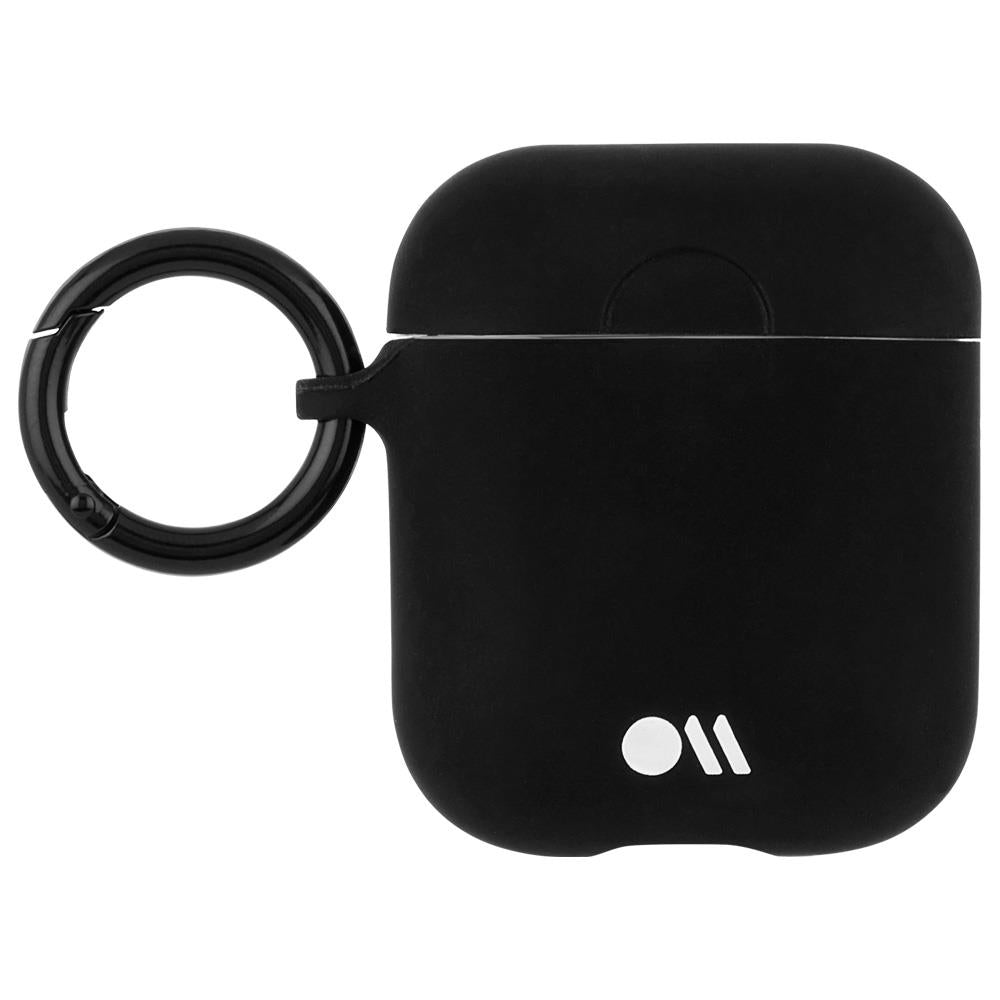 case-mate flexible hoop-ups case for apple airpods (black)