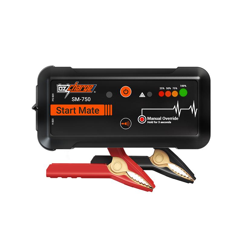 ozcharge start mate 750 amp portable jump starter & powerbank