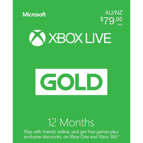 xbox gold 12 month subscription