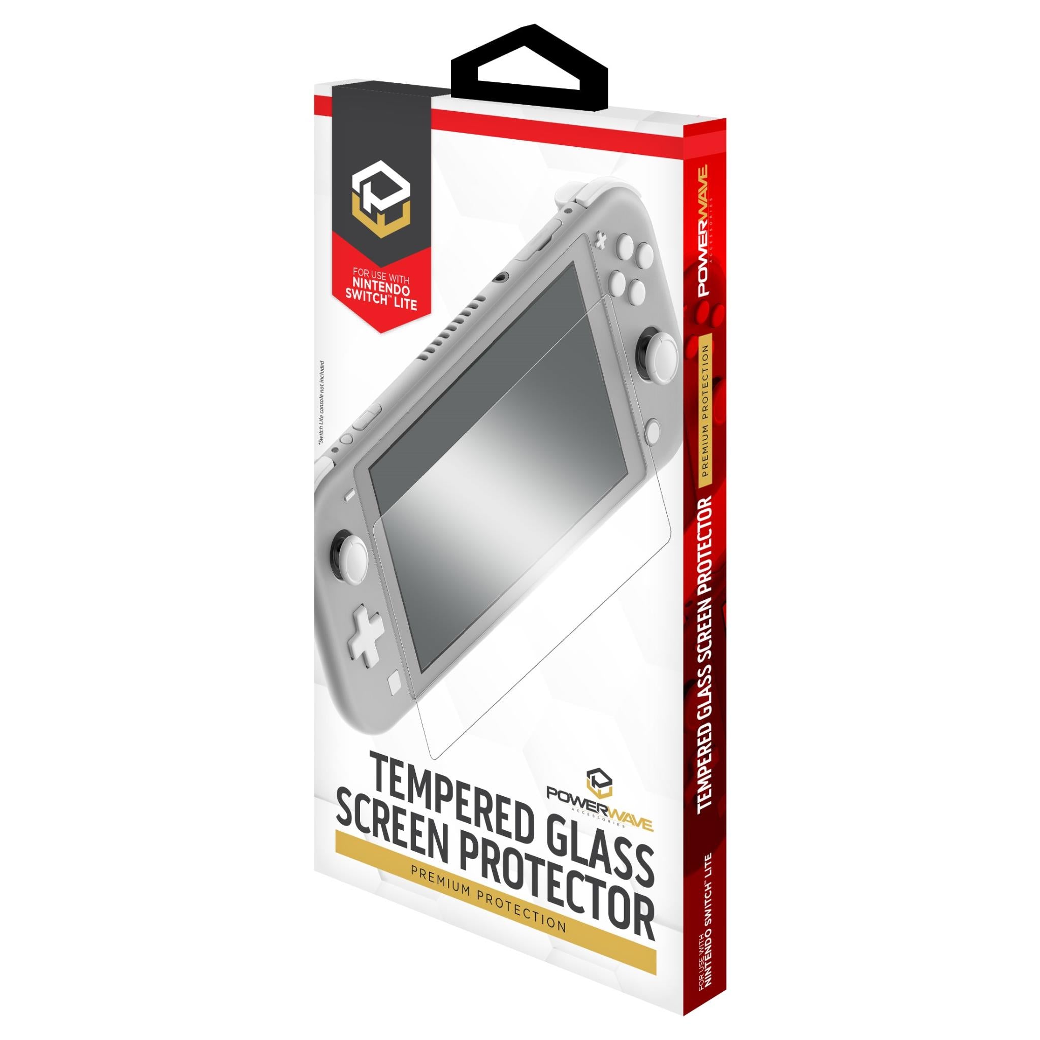 powerwave premium tempered glass screen protector for nintendo switch lite